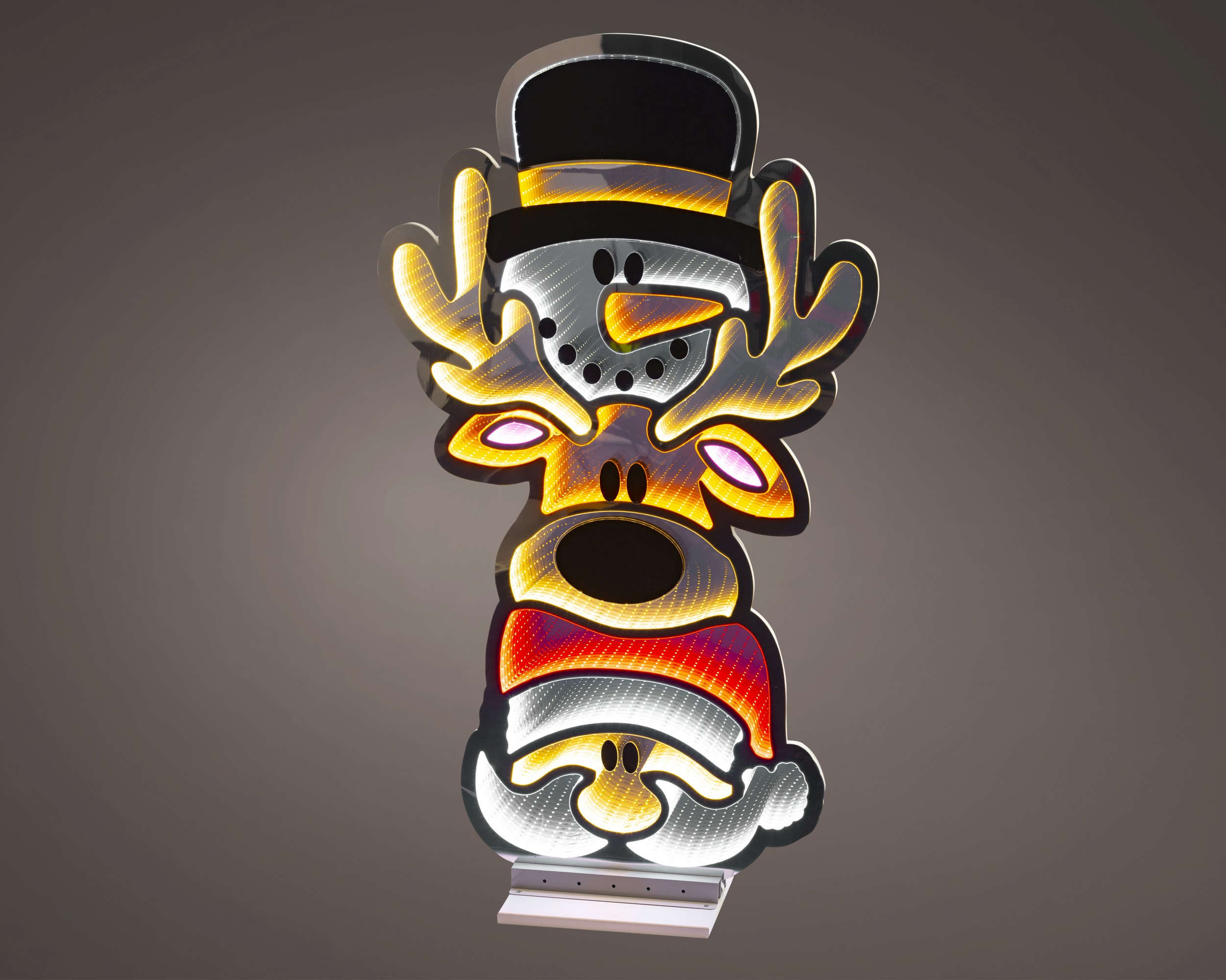 LUMINEO LED Infinity Santa + Schneemann