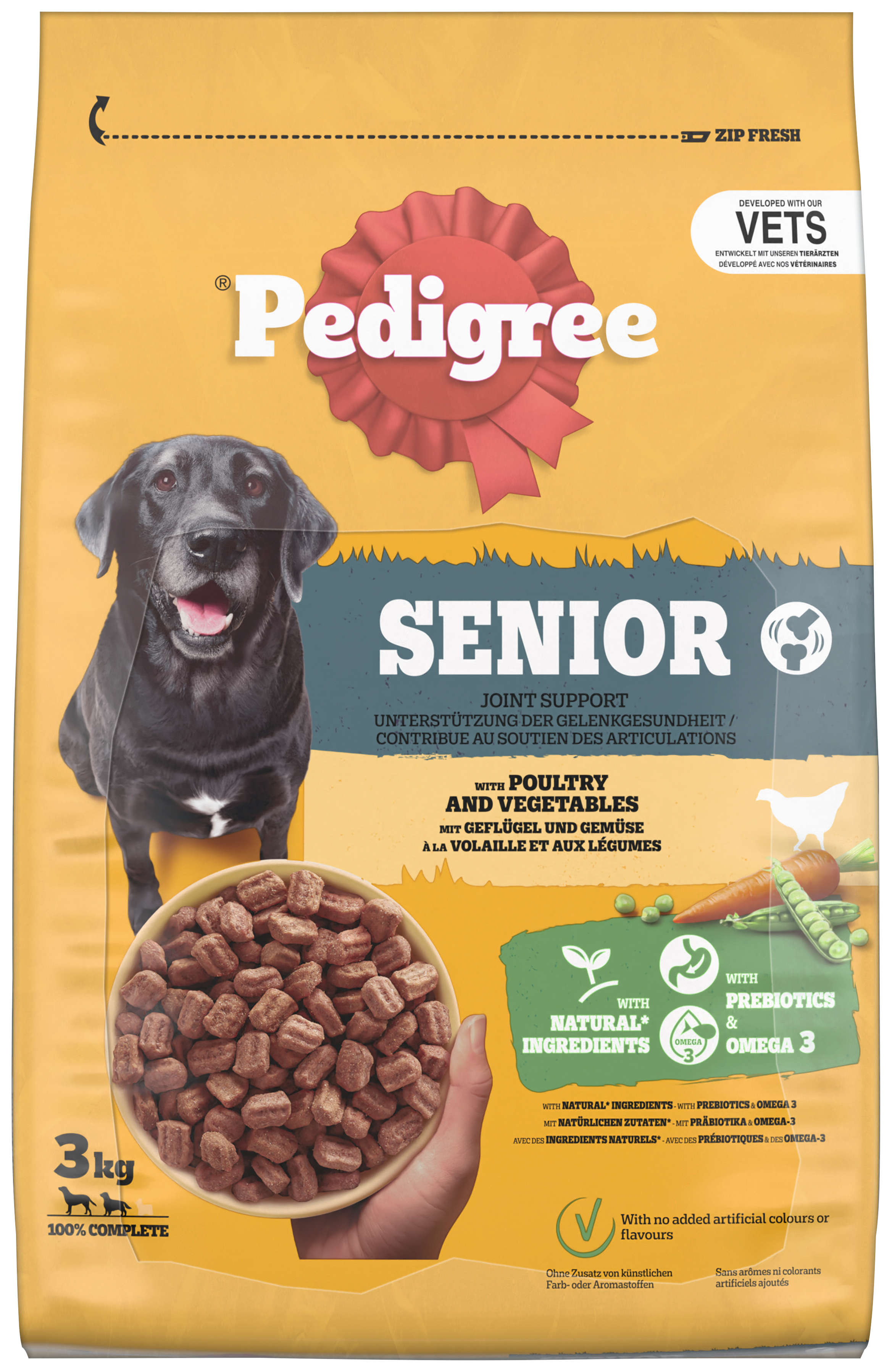 Pedigree Hunde-Trockenfutter Senior Geflügel & Gemüse