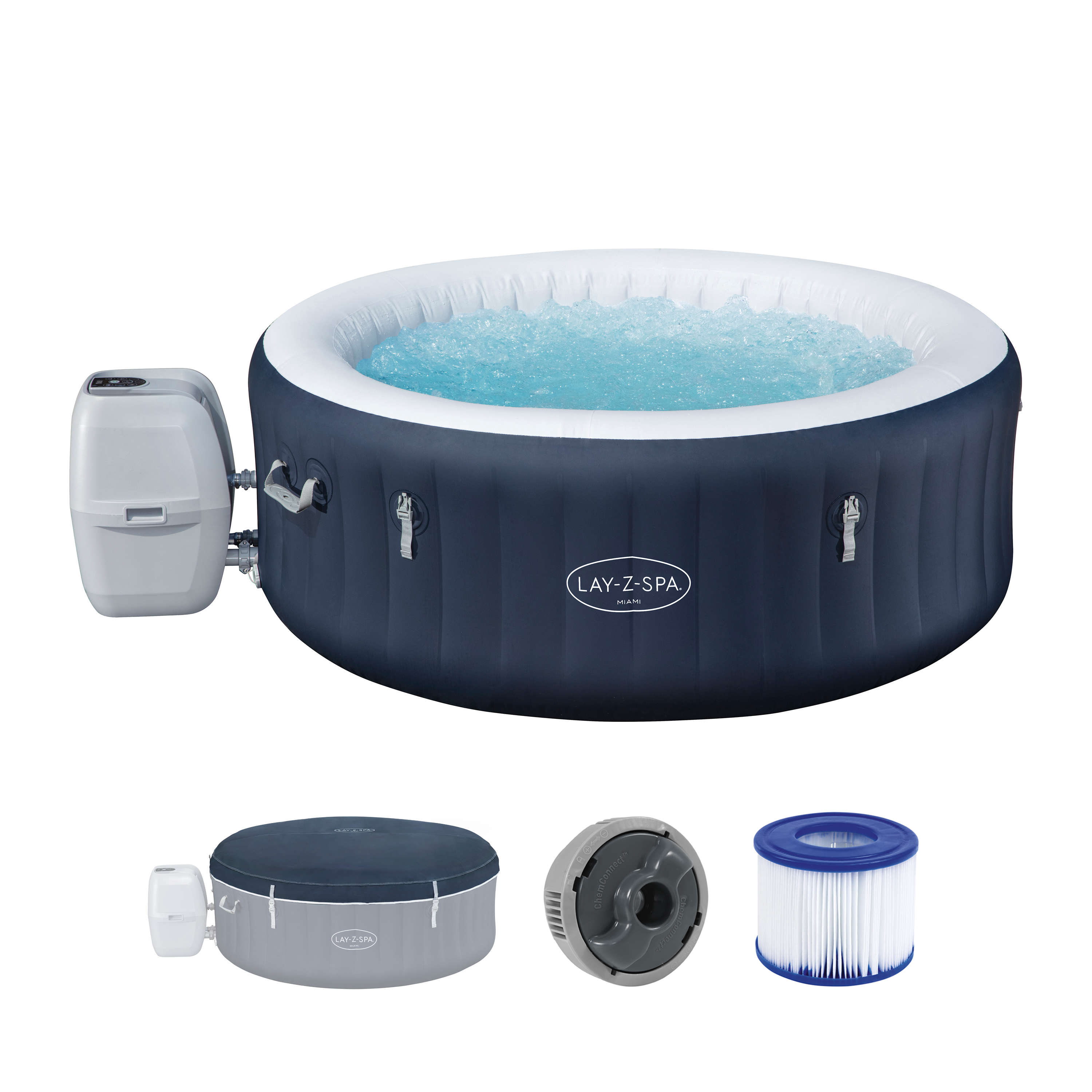 Bestway LAY-Z-SPA Whirlpool Miami AirJet rund 180 x 66 cm