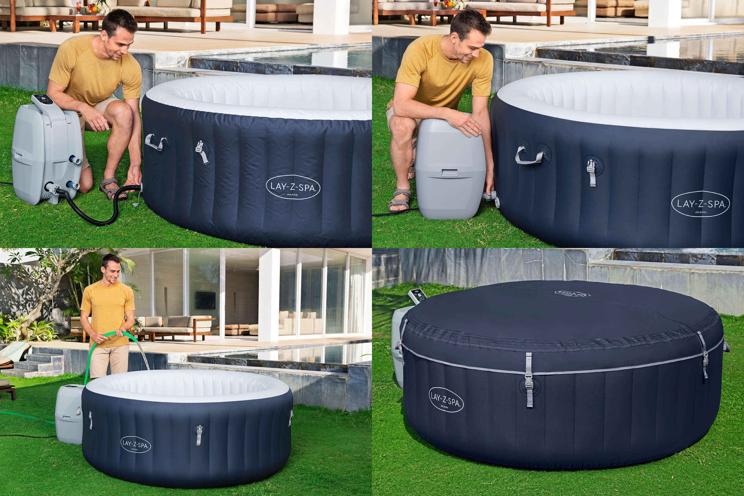 Bestway LAY-Z-SPA Whirlpool Miami AirJet rund 180 x 66 cm