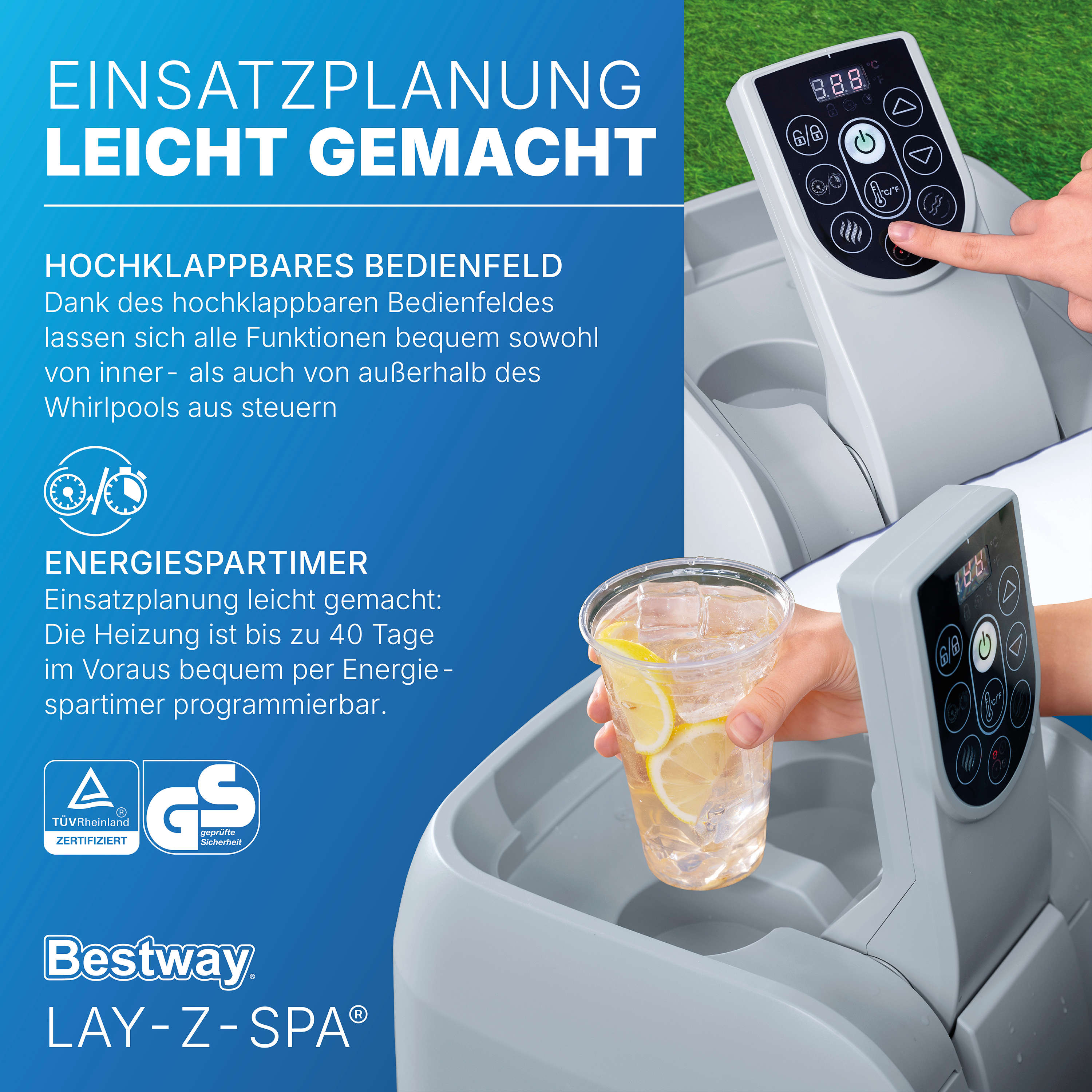 Bestway LAY-Z-SPA Whirlpool Miami AirJet rund 180 x 66 cm