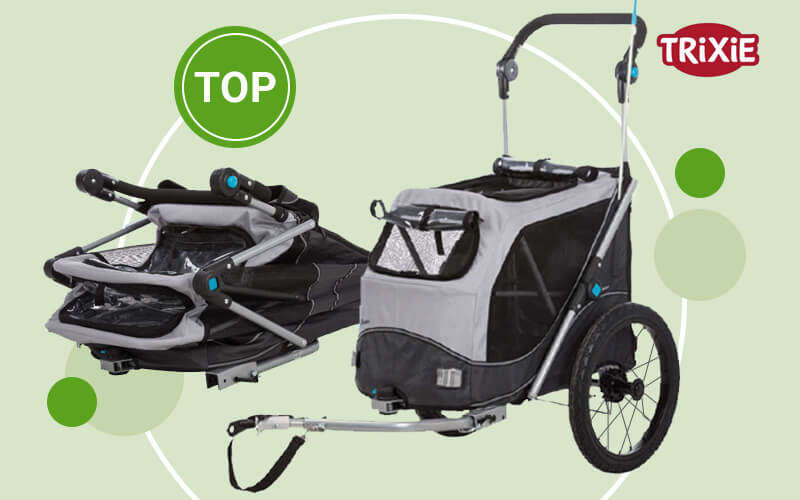 faltbarer hundeanhaenger fuers fahrrad von trixie topartikel