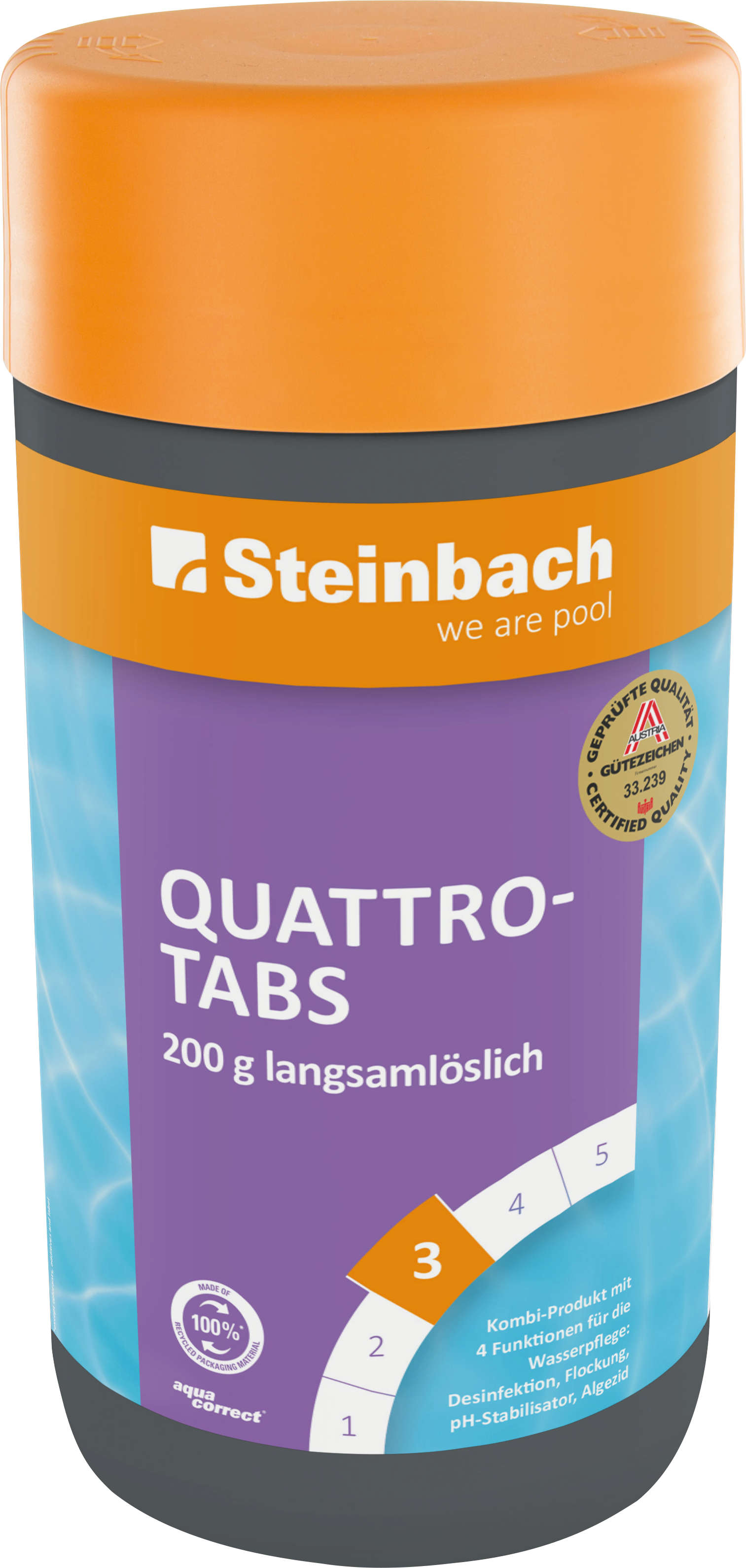 AQUA CORRECT Quattrotabs 200 g langsamlöslich
