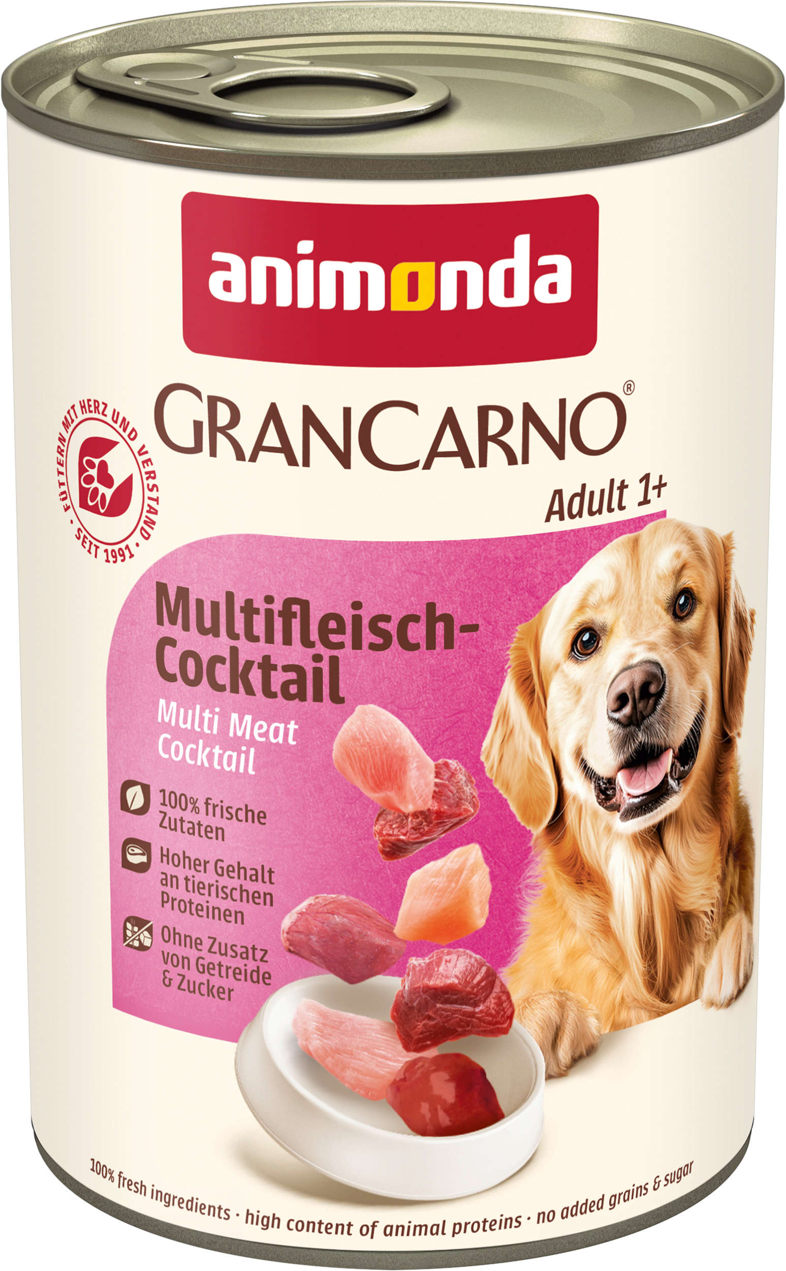 animonda Hunde-Nassfutter GranCarno Adult Multifleisch-Cocktail