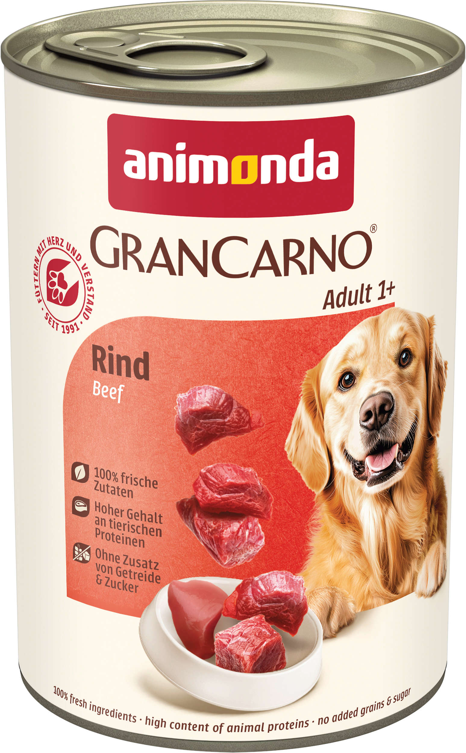 animonda Hunde-Nassfutter GranCarno Adult Rind pur