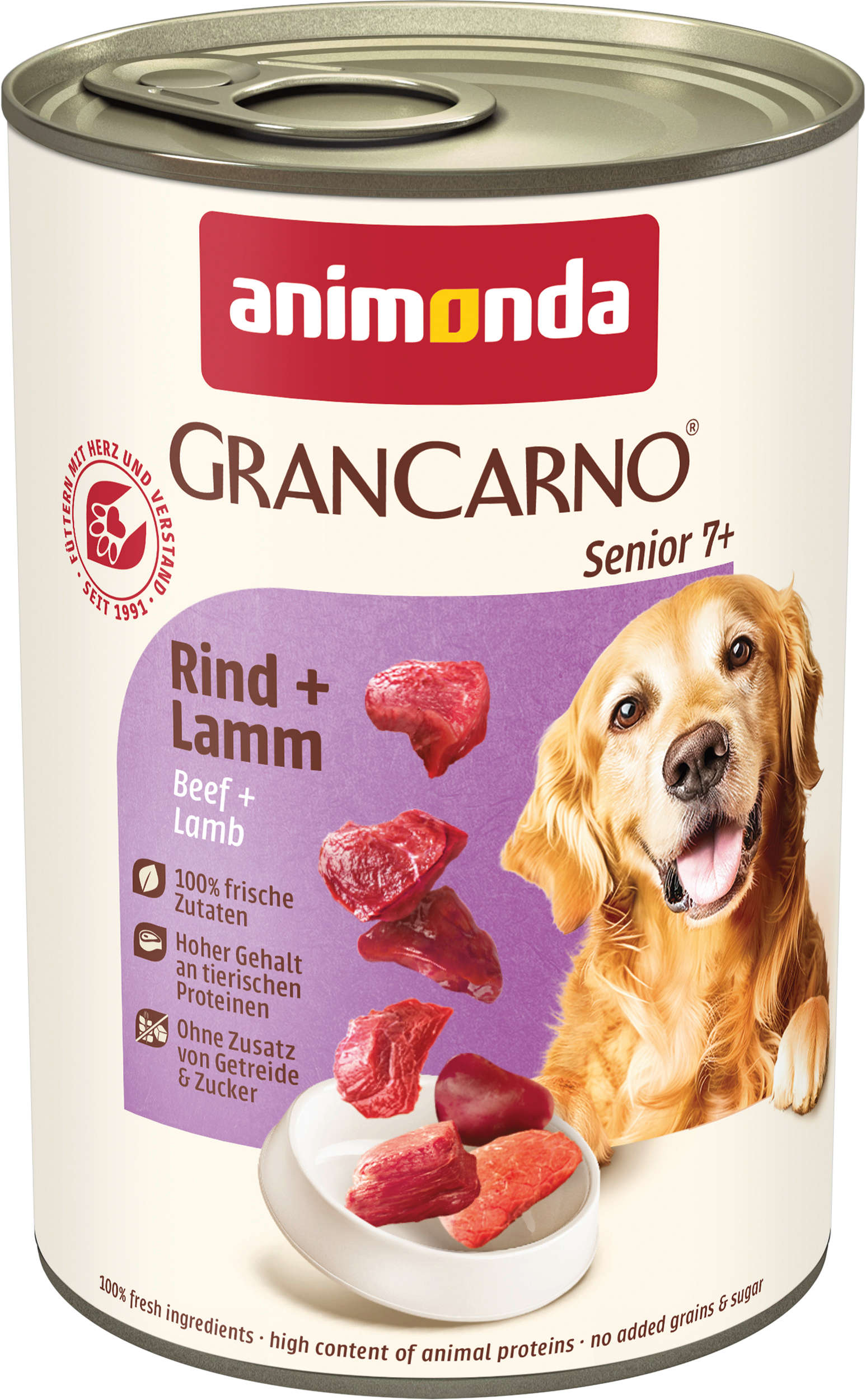 animonda Hunde-Nassfutter GranCarno Adult Rind + Lamm