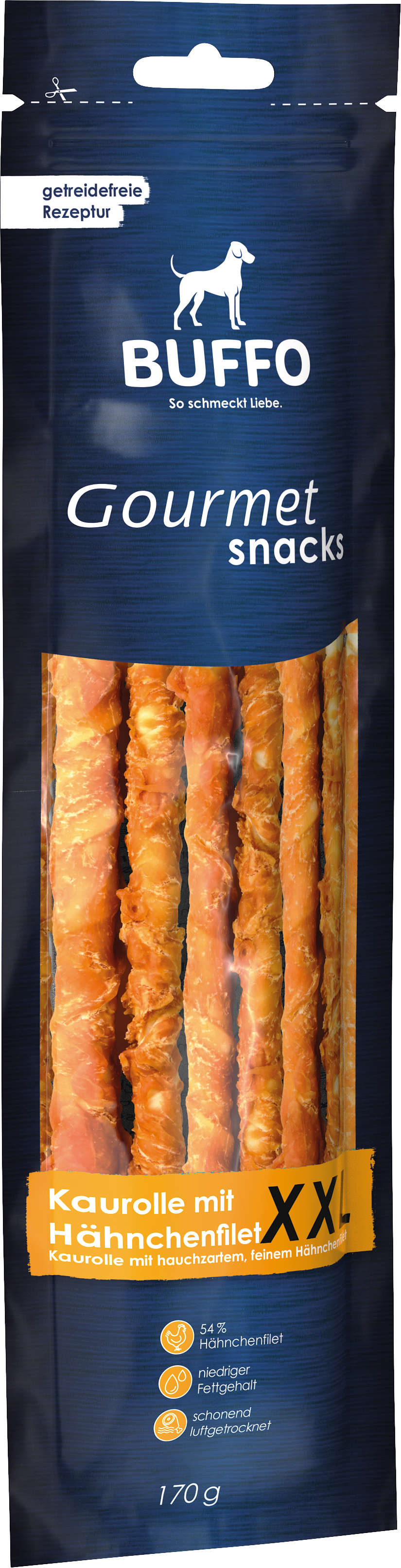 BUFFO Gourmet Snacks Kaurolle mit Hähnchenfilet XXL