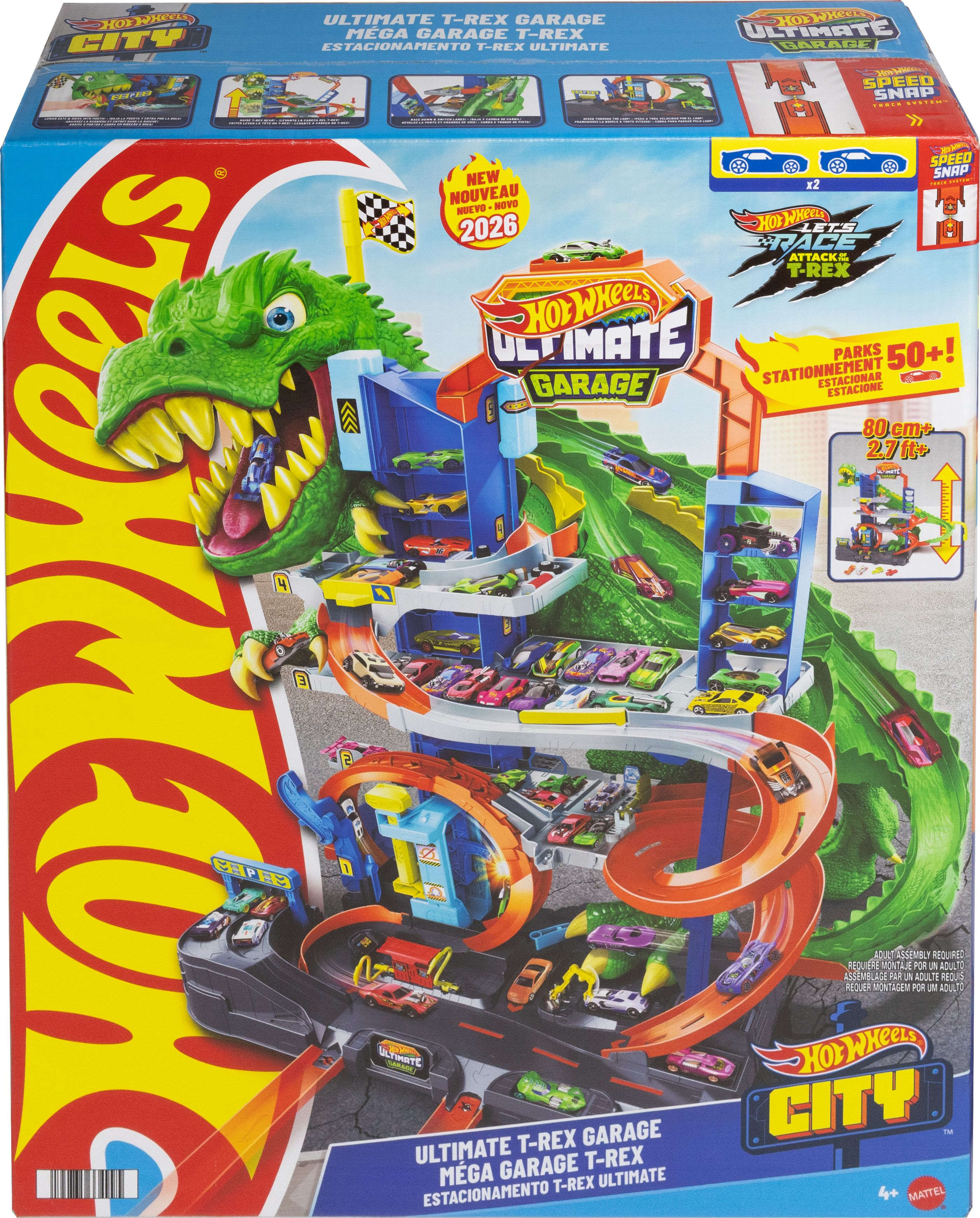 Hot Wheels City Ultimate Garage T-Rex mit Autos