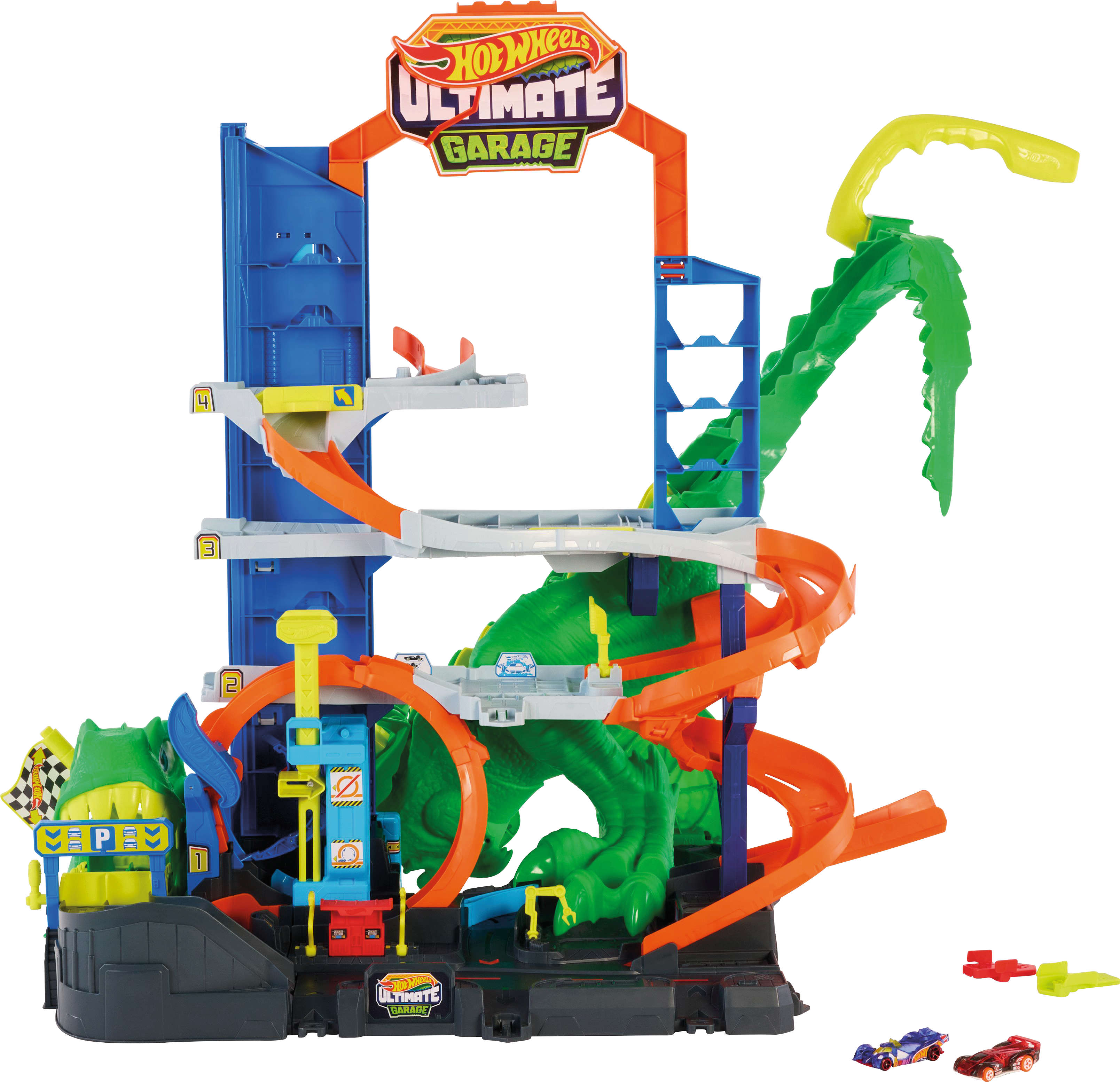 Hot Wheels City Ultimate Garage T-Rex mit Autos