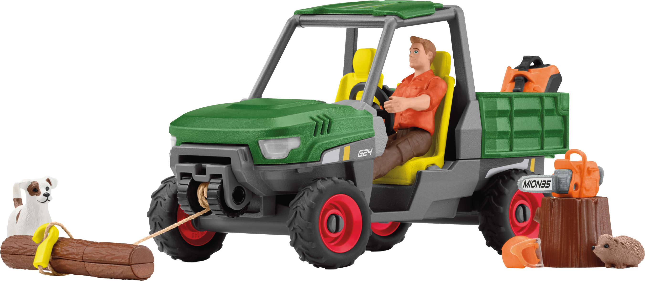 Schleich Waldbauer mit Fahrzeug
