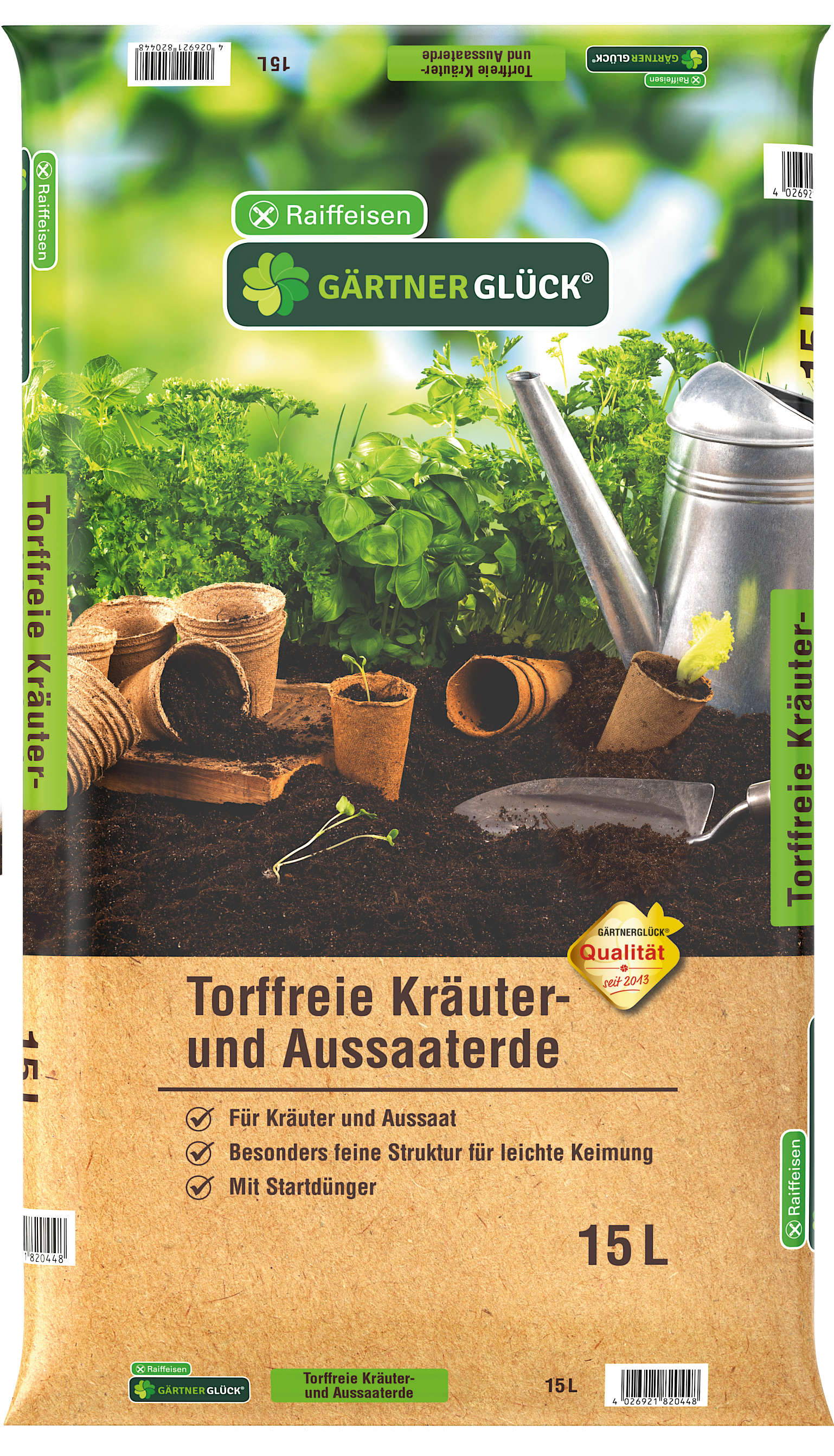GÄRTNERGLÜCK Torffreie Kräuter- und Aussaaterde