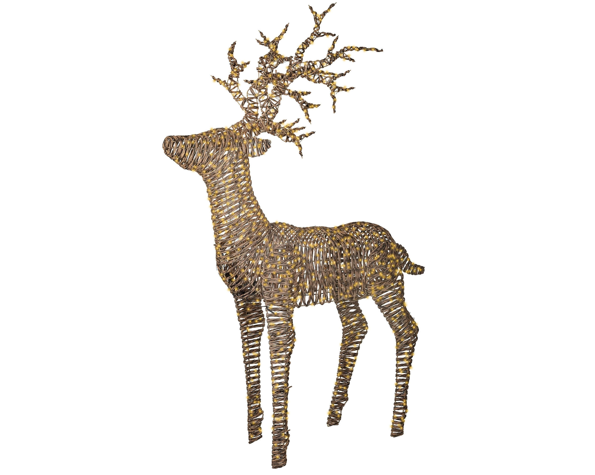 LUMINEO Wicker-Figur Micro LED Rentier