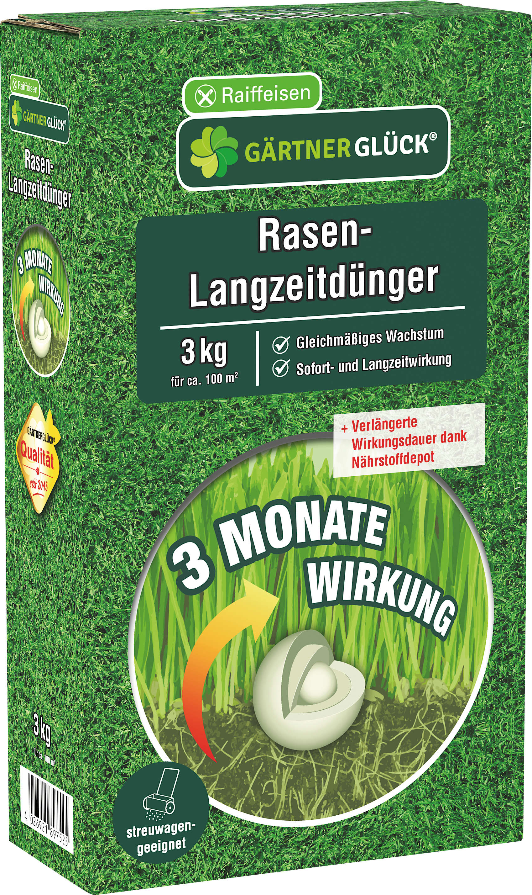 GÄRTNERGLÜCK Rasendünger mit Langzeitwirkung
