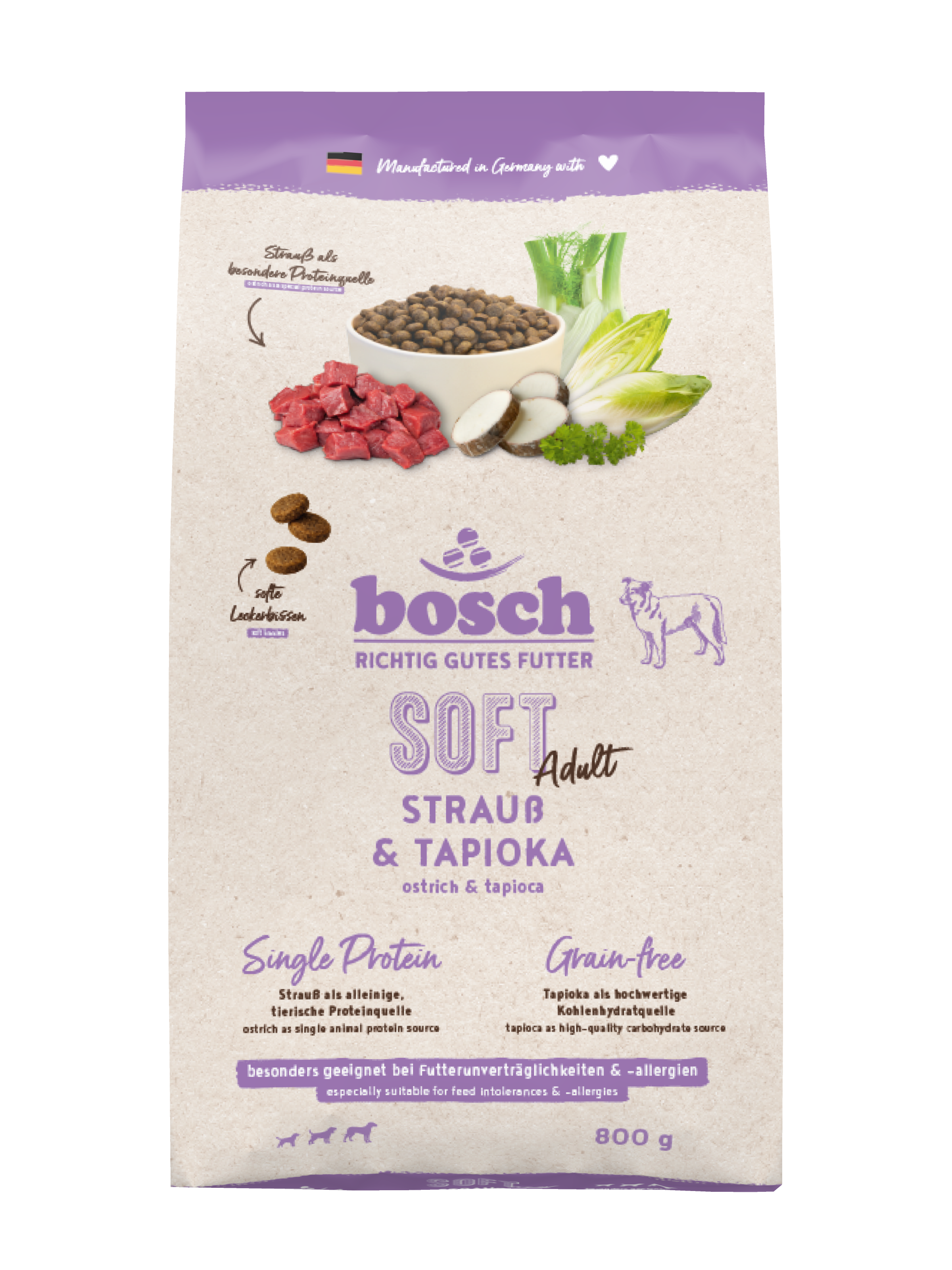bosch Hunde-Trockenfutter Soft Adult Strauß & Tapioka