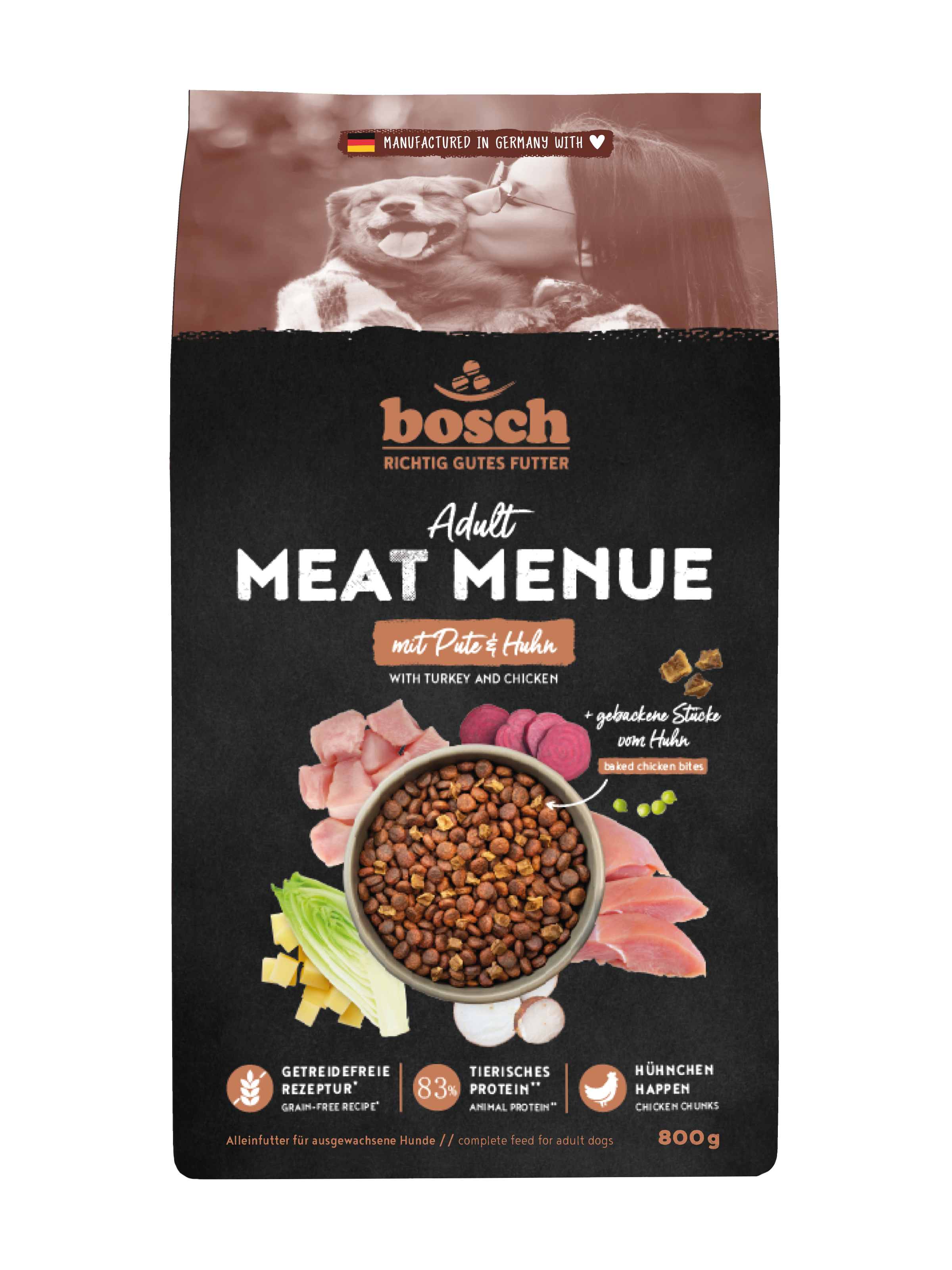 bosch Hunde-Trockenfutter Meat Menue Adult mit Pute & Huhn