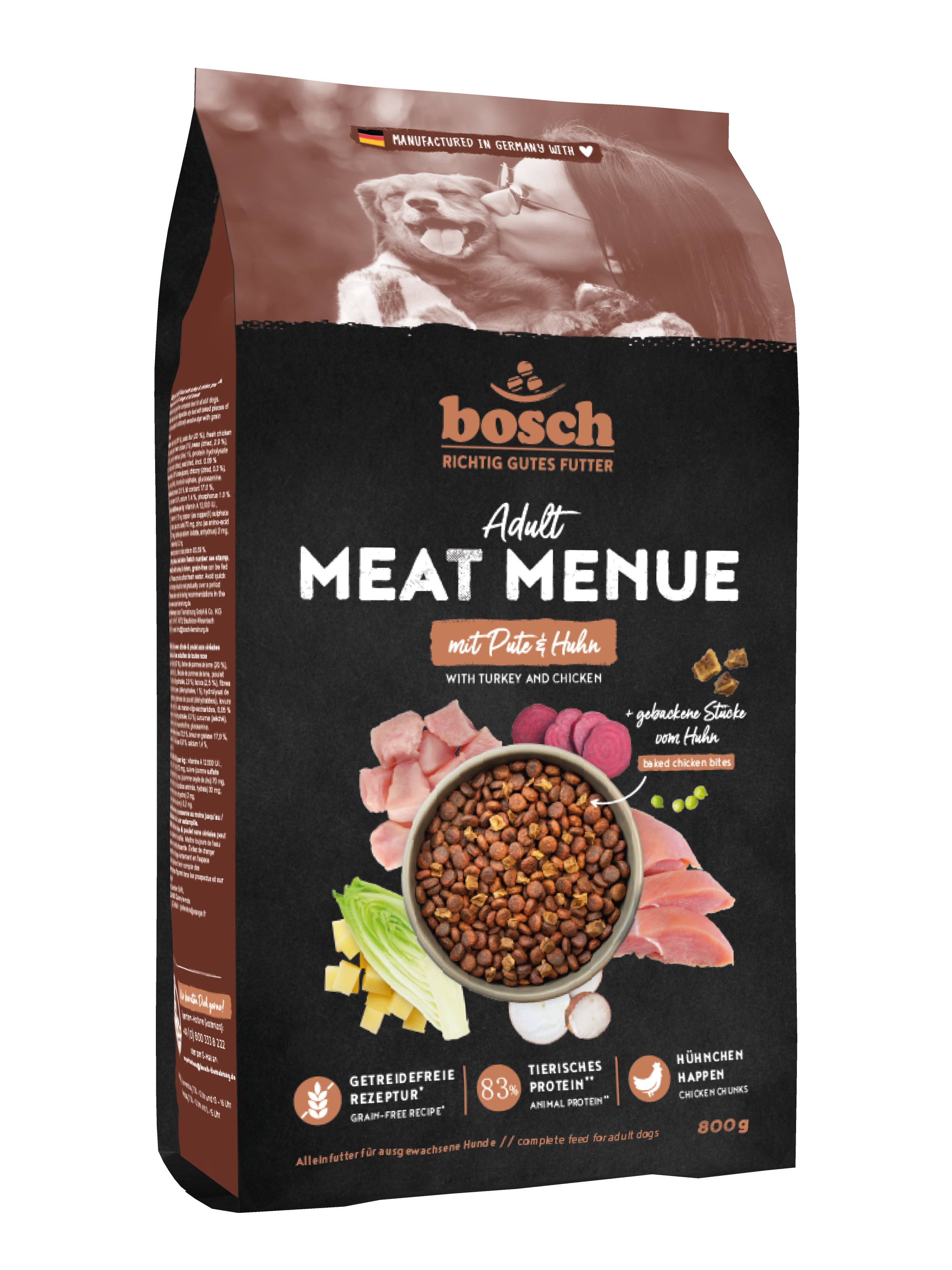 bosch Hunde-Trockenfutter Meat Menue Adult mit Pute & Huhn