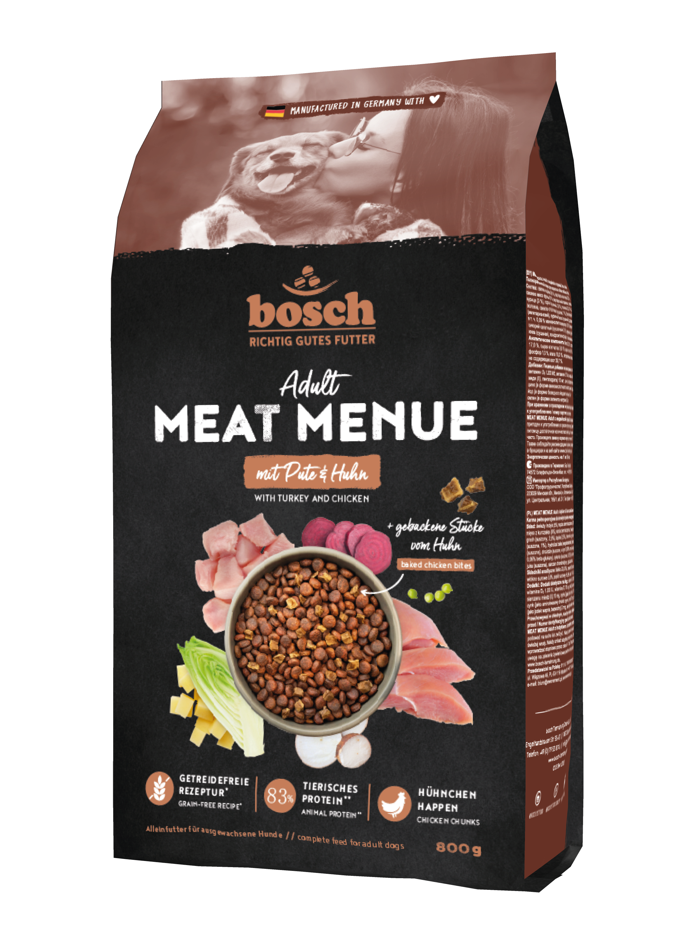 bosch Hunde-Trockenfutter Meat Menue Adult mit Pute & Huhn