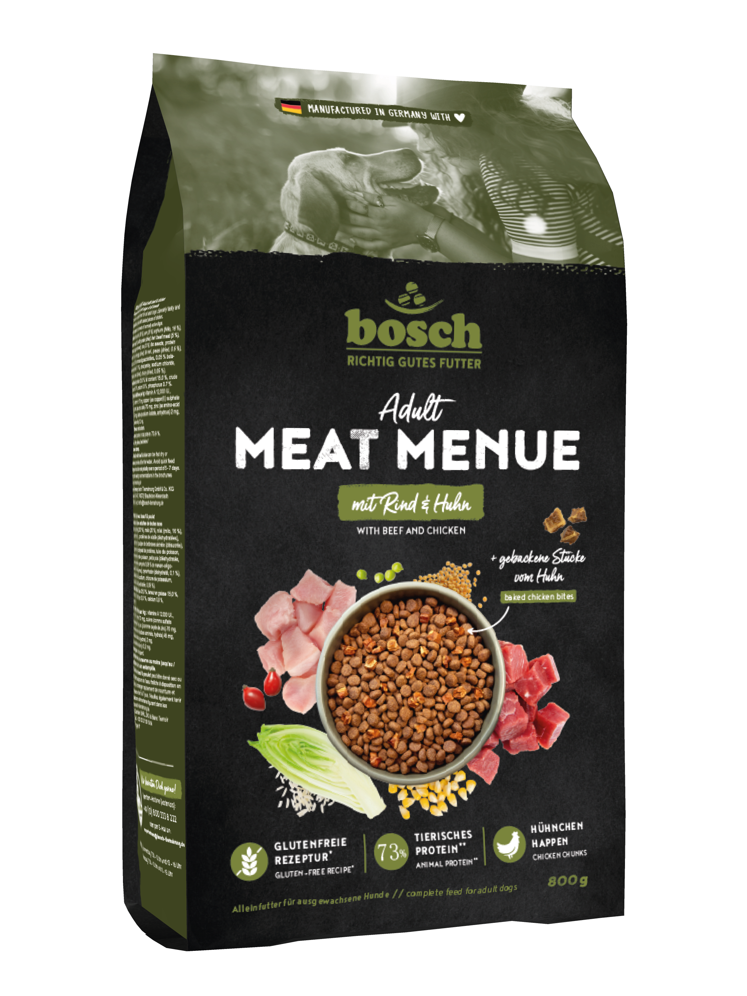 bosch Hunde-Trockenfutter Meat Menue Adult mit Rind & Huhn