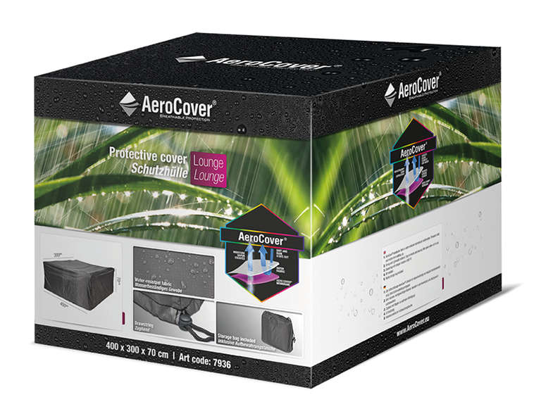AeroCover Atmungsaktive Schutzhülle für Lounge-Sets 400x300x70 cm