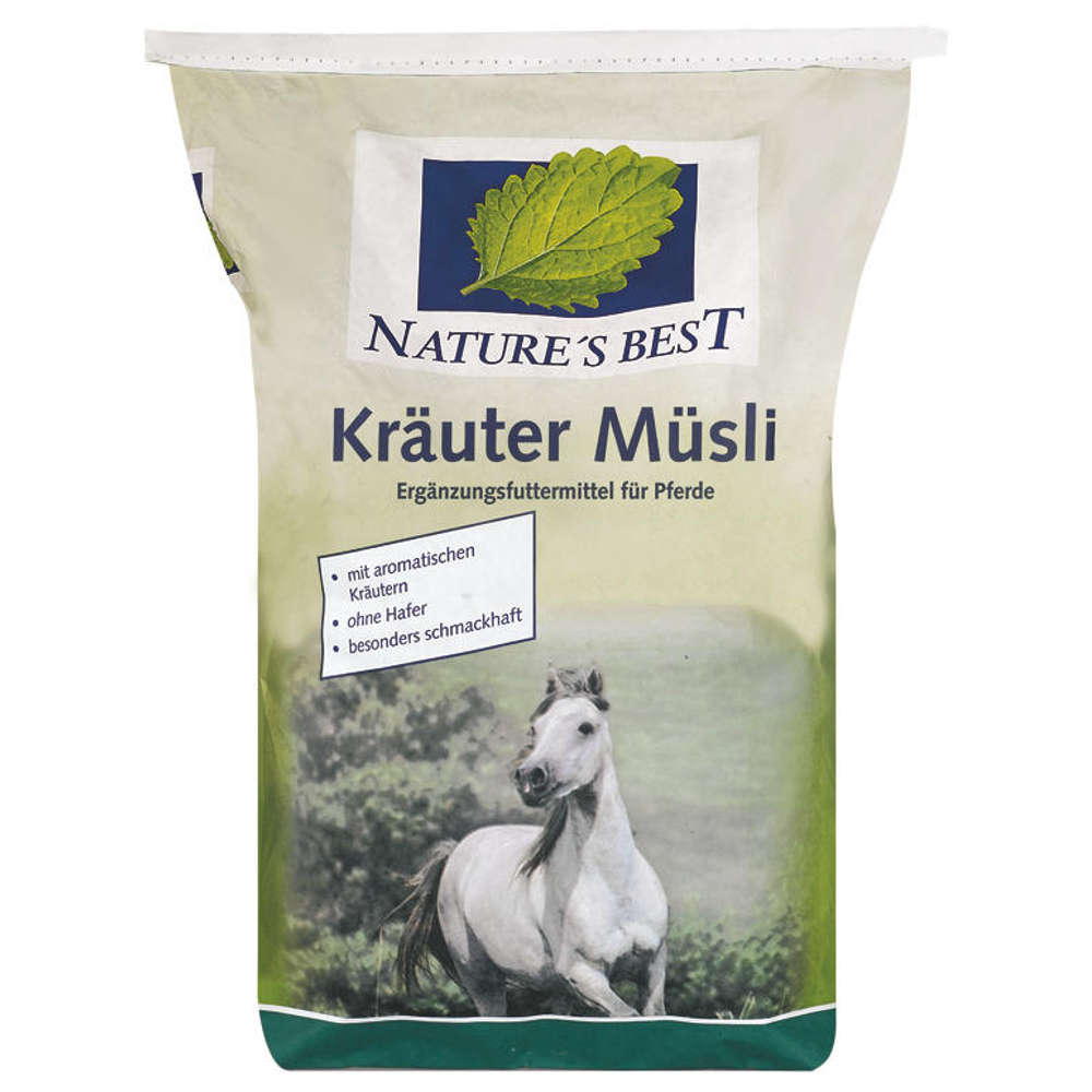 NATURES BEST Kraeuter Muesli - Kraftfutter Pferd