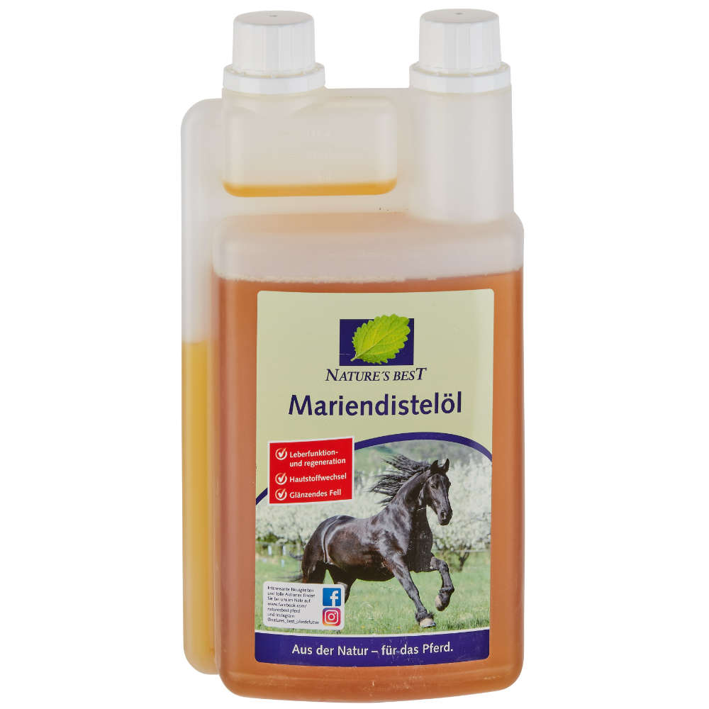 Mariendistelöl - Ergänzugsfuttermittel für Pferde