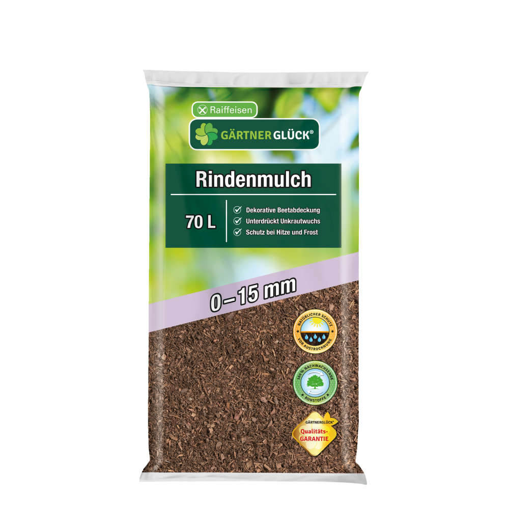 Raiffeisen GÄRTNERGLÜCK Rindenmulch 015 mm raiffeisenmarkt.de