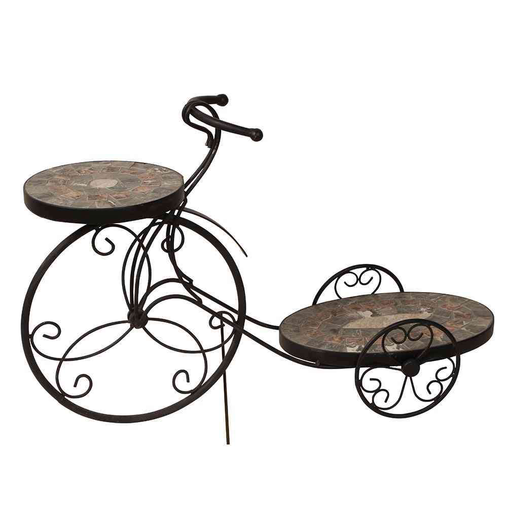 SIENA GARDEN Blumenständer Fahrrad Rustika, Metall silber